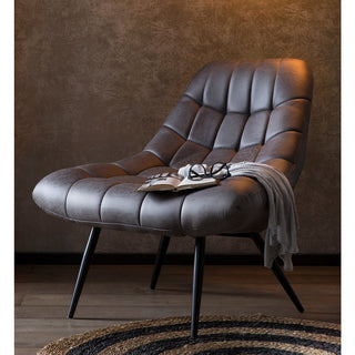 Sessel XXL Kunstleder Dunkelbraun