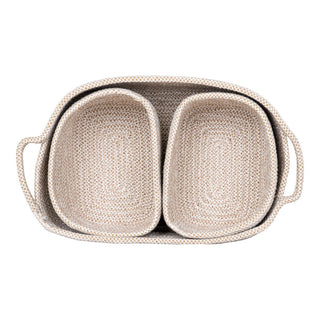 Korb "Teixo" Baumwolle Beige, 3er-Set