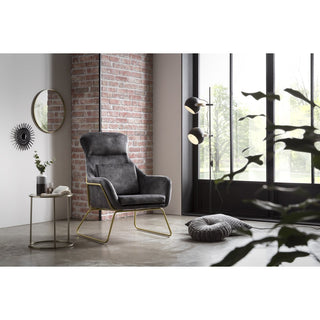 Relaxsessel aus Samtvelours Grau