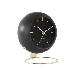 Tischuhr Globus schwarz gold