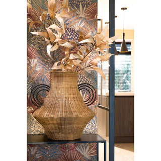 Fabiola Dekoration Vase - H43 x Ø30 cm - Rattan - Braun