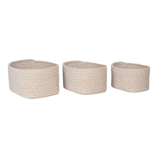 Korb "Cadima" Baumwolle, Beige, 3er-Set