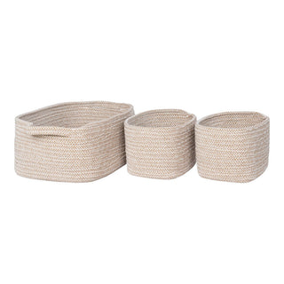 Korb "Teixo" Baumwolle Beige, 3er-Set