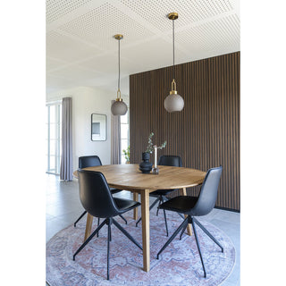 2er Set Esszimmerstühle Monaco – Schwarzes PU-Leder mit Drehfunktion & Metallbeinen