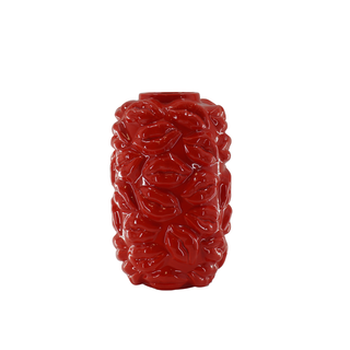 Vase - Kisses - Keramik - Rot - 17x17x27cm