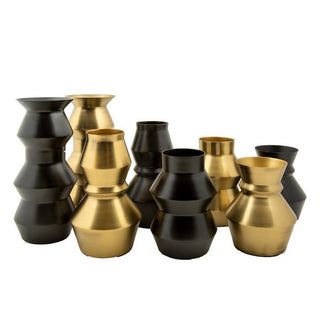 Metallvase Place des Vosges schwarz
