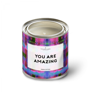KERZENDOSE 310g - DU BIST ERSTAUNLICH FW24 - FRISCHE BAUMWOLLE