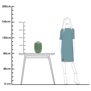 Vase The World – Artic Glasvase in Pastellgrün (mundgeblasen, verschiedene Größen)