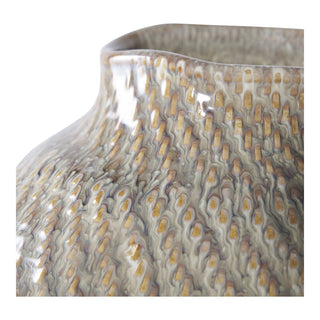 House Nordic Keramikvase Weiß/Grün Ø26x30,5 cm – Moderne Deko-Vase