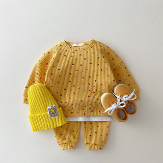 Baby Jogginganzug 2-teilig – Waffelstrick Sweater & Hose – Baumwolle – Annie&Charles