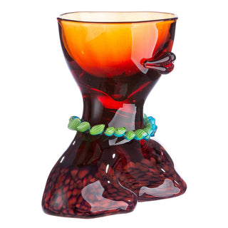 Glasart Vase/Schale "Skinny" rot orange