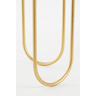 Donau -Blumentopf auf Standard - 2 - Metall - H45 x Ø23 cm - hellgelb, Gold