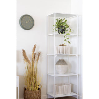 House Nordic Keramikvase Weiß/Grün Ø26x30,5 cm – Moderne Deko-Vase