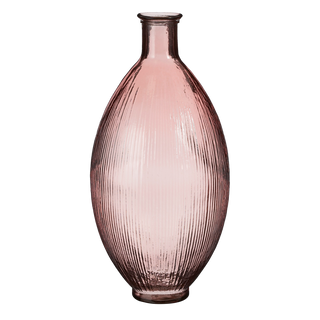 Glasvase Flaschenvase Firenza Recyceltes Glas, Hellrosa