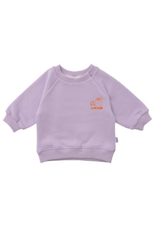 Mini Pullover “6 am Club” Sweatshirt flieder