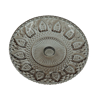 Kuchenteller - Glas - Braun - 22,5x8cm