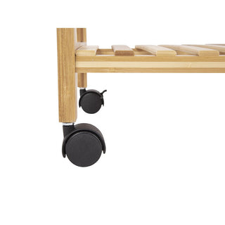 Leitmotiv Bamboo Kleiderständer – Großer Kleiderständer aus Bambus mit Metallrädern, 165 cm hoch, Be
