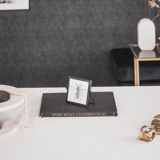 Metall-Glas Bilderrahmen schwarz 12x10,5 cm – Perfekt für Hochzeiten, Tischdeko & Menükarten