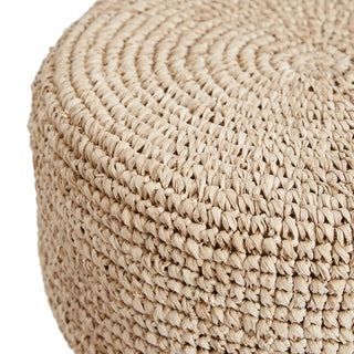 Barhocker aus Teakholz & handgewebtem Bast – 75 cm
