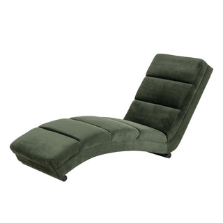 Chaiselongue waldgrün Samt