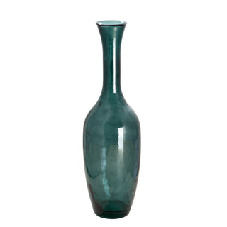 Bodenvase Arturo – Petrol, aus recyceltem Glas, 65 cm