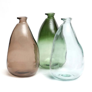 Bazar Bizar Living – Shudi Vase aus recyceltem Glas (H 36 cm, Ø 21 cm)