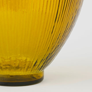 Firenza Bottle Vase - H59 x Ø29 cm - Recycled Glass - Ocher