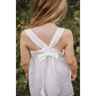 Entzückendes Bio-Baumwollkleid für Kinder in Weiß und Grün – Größen 18 Monate bis 8 Jahre