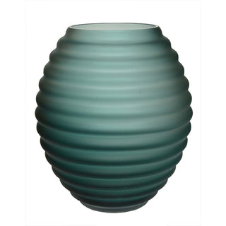 Vase The World – Mundgeblasene Glasvase in Grün & Lila
