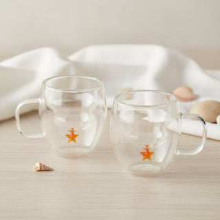 Teetassen „Étoile“ im 2er-Set mit Goldstern – 250 ml | Aulica