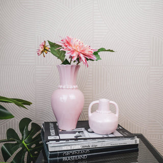 Vase - Krugvase mit Perlenhal