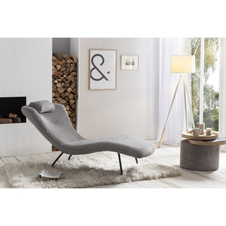 Relaxliege hellgrau Texturstoff