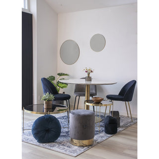 Geneve Stuhl 2er-Set – Grauer Samt mit schwarzen Metallbeinen | House Nordic
