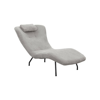Relaxliege hellgrau Texturstoff