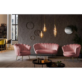 Muschelsofa aus Samt Rose