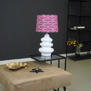 Lampenschirm - Kelim-Druck - Polyester - Rosa - 26x30x23cm
