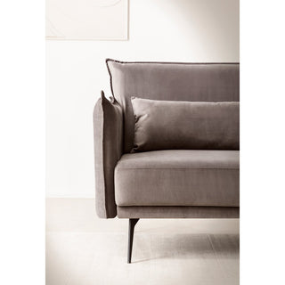 Sofa 3-Sitzer - Samt - Grau
