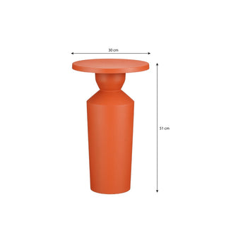 Feroza -Seitentisch - Metall - Orange