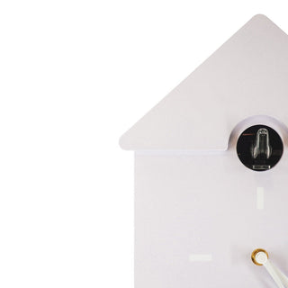 Housevitamin Wanduhr Kuckucks-Design – Schwarz/Weiß, 24x27x9 cm