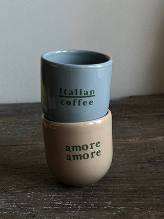 Kaffeebecher Keramik Amore Amore beige
