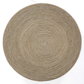 Sitz Pouffe aus Seegras – 100 cm, handgefertigt, Boho-Stil