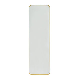 Goldener Standspiegel 50x160 cm – Ganzkörperspiegel mit Aluminiumrahmen & klappbarem Ständer