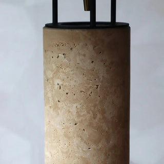 Nicolaas Travertin-Lampe – elegantes handgefertigtes Design mit Metall und Travertin