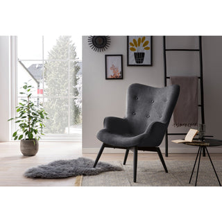 Sessel Dunkelgrau Strukturstoff