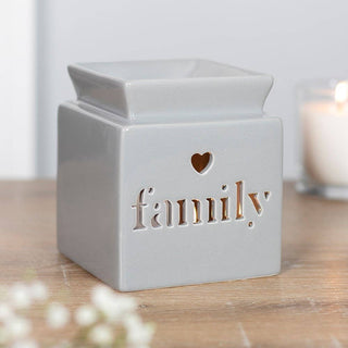 Grey Family Cut Out Ölbrenner und Wachswärmer