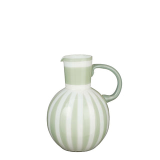 Mica Decorations – Bazaar Glasvase mit Henkel (H 21 cm, Ø 17,5 cm) Hellgrün