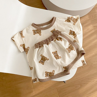 Baby Set 2-teilig – Shirt & Hose mit Bärenmotiv – Baumwolle – Annie&Charles