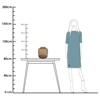 Bartica Glasvase – Hochwertige mundgeblasene Design-Vase in Taupe