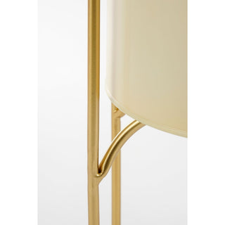 Donau -Blumentopf auf Standard - 2 - Metall - H45 x Ø23 cm - hellgelb, Gold