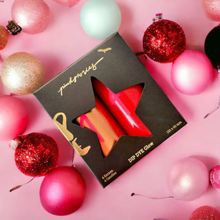 Stumpenkerzen Advent Dip Dye Glow mit Zahlen glänzend (Set a 4)